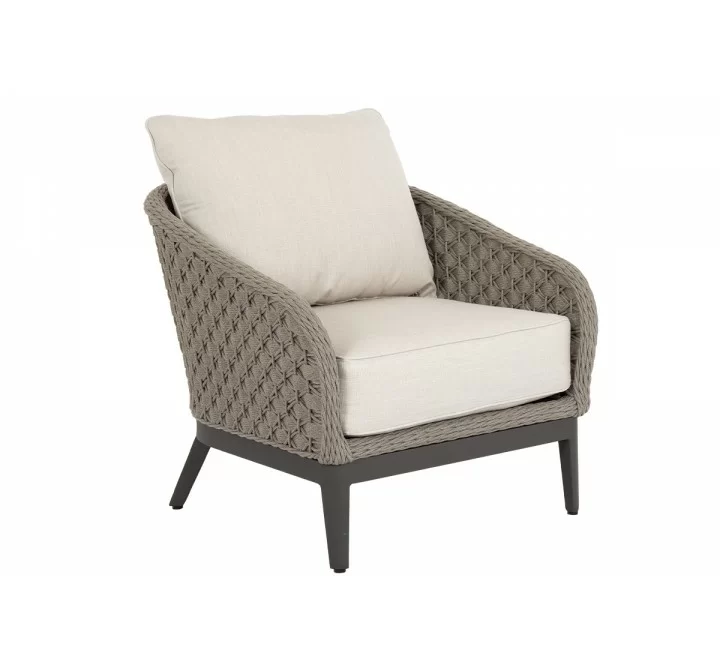 Marbella Club Chair in Echo Ash, No Welt - Front Side Angle