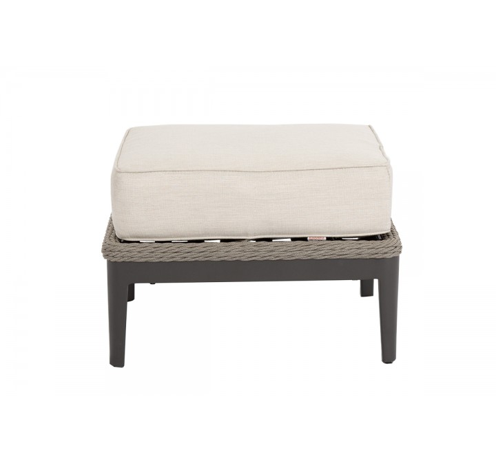 Marbella Ottoman in Echo Ash w/ Self Welt - Front Angle