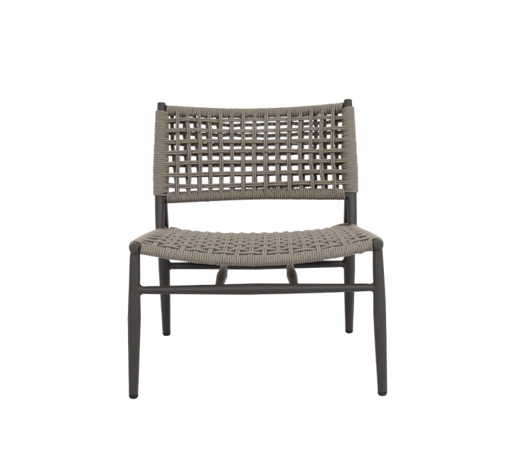 Sunset West Grigio Cushionless Accent Chair - Front Angle