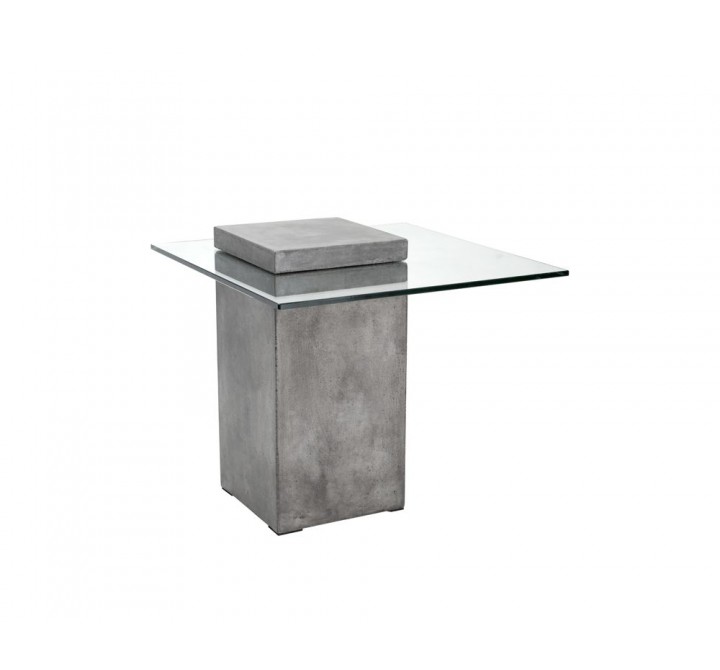 Sunpan Grange End Table - Square - Anthracite Grey - Front Side Angle