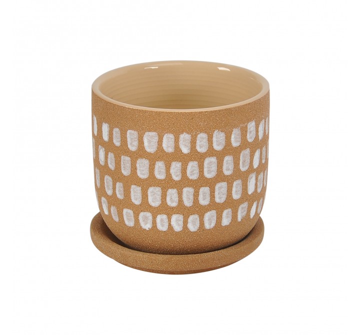 Moe's Home Collection Botanical Planter Natural in 4.5IN - Front Angle