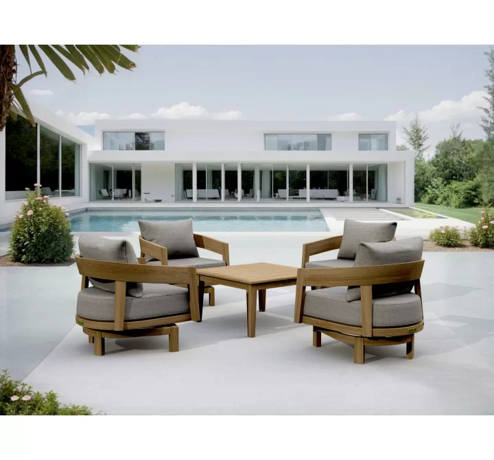 Anderson Teak Toscana 5-pc Deep Seating Swivel Set