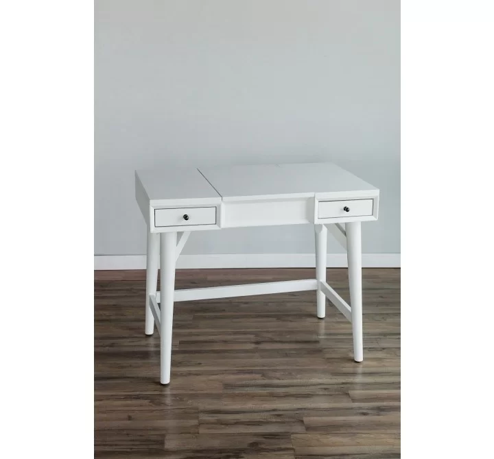 Alpine Furniture Flynn Bedroom Vanity, White - Front Angle
