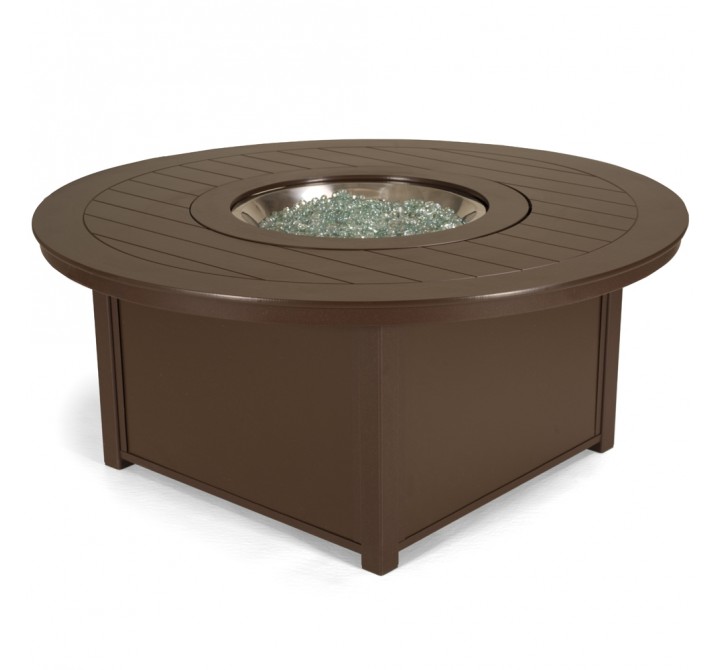 Telescope Casual 54" Round Marine Grade Polymer Top Chat Height Fire Table