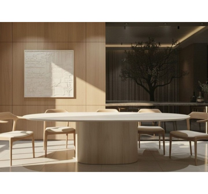 Living Petra Dining Table in Beige-1