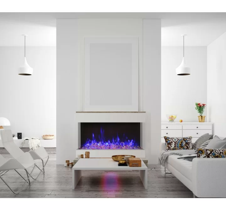 Amantii 50" Unit - 14 1/4" In Depth 3 Sided Glass Fireplace