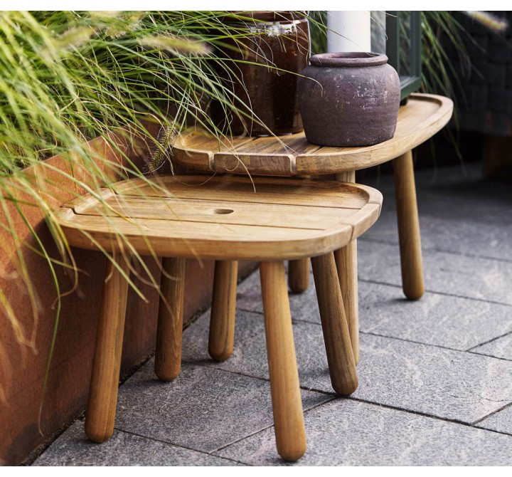 Cane-Line Royal Coffee Table, Teak, Rectangular side view