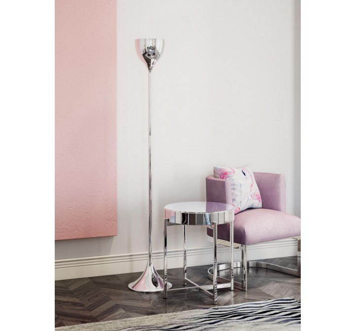 Zuo Modern Neutrino Floor Lamp Chrome - Lifestyle