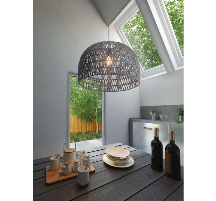Zuo Modern Paradise Ceiling Lamp Gray - Lifestyle