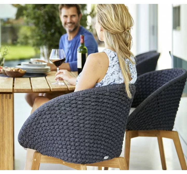 Cane-Line Peacock Chair W/Teak Legs, Cane-Line Soft Rope