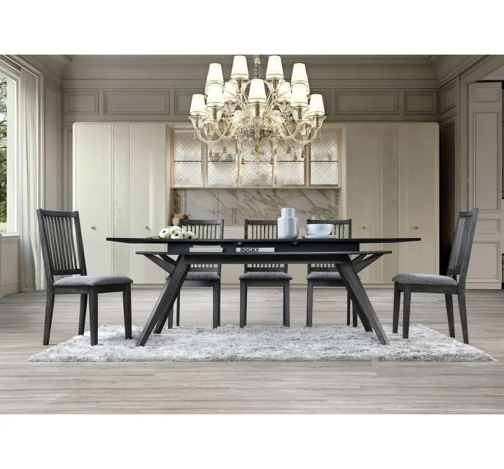 Alpine Furniture Lennox Rectangular Extension Dining Table, Dark Tobacco - Lifestyle