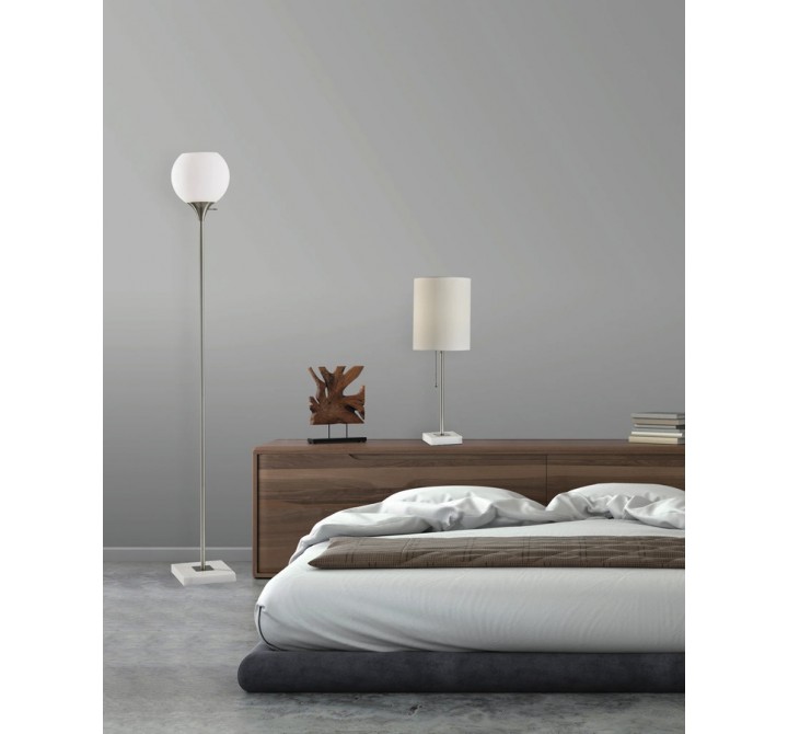 Adesso Fiona Torchiere Steel