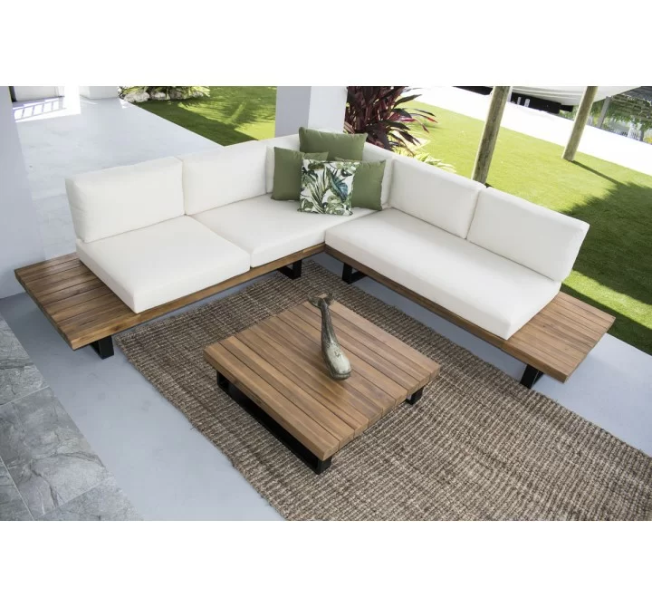 Hospitality Rattan Patio Norman's Cay 3-Piece Sectional Top View