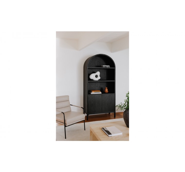 Wilde Display Cabinet Black Oak-1