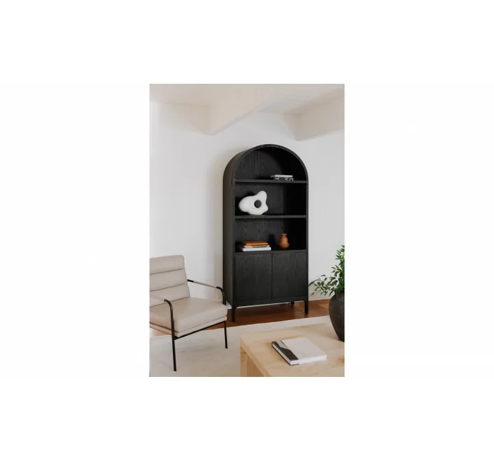 Wilde Display Cabinet Black Oak-1