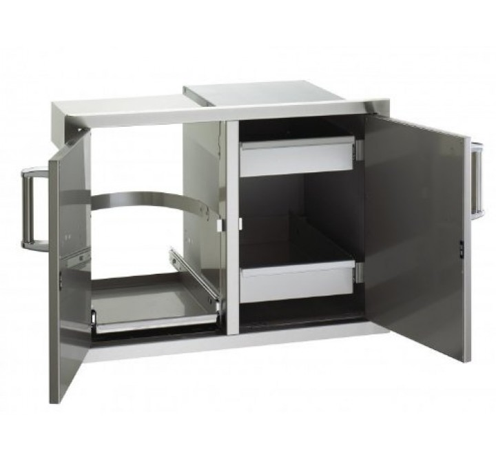 Fire Magic Double Door w/ Dual Drawers & Trash Tray