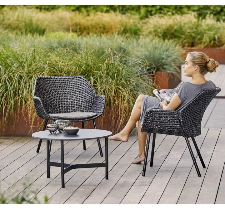 Cane-Line Twist Coffee Table, Medium, Aluminium Frame