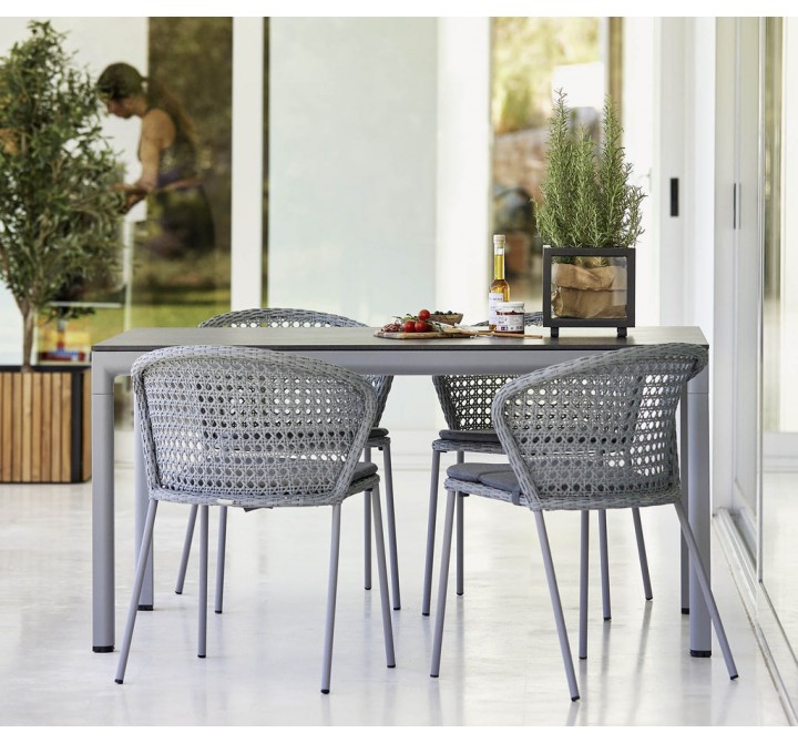 Cane-Line Lean Chair, Stackable, side view