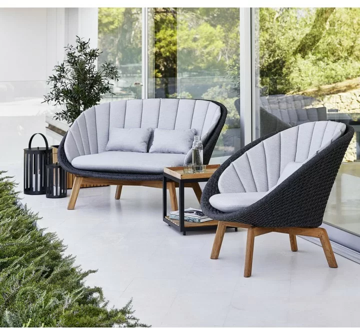 Cane Line Peacock 2-Seater Sofa, Cane-Line Soft Rope