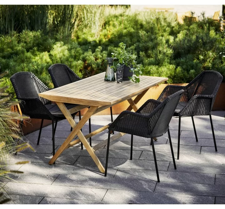 Cane-Line Flip Folding Table, Large, Right Side View