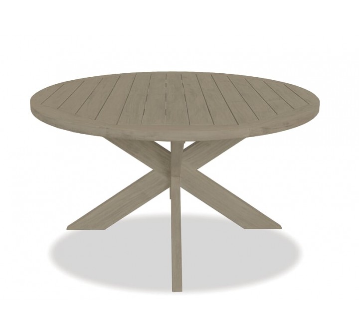 56" Round Dining Table in Coastal Teak