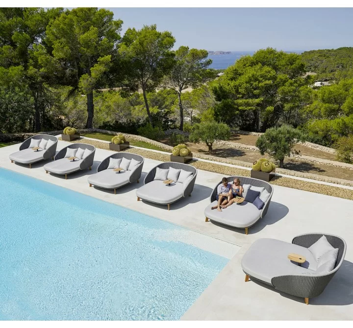 Cane-Line Peacock Daybed Pool side View