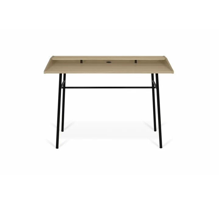 TemaHome Ply Desk Without Drawer in Light Oak & Pure Black - Front