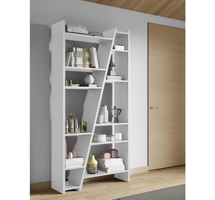 TemaHome Delta Shelving Unit 002 in Pure White - Lifestyle