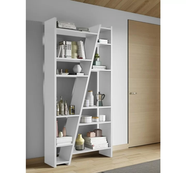 TemaHome Delta Shelving Unit 002 in Pure White - Lifestyle