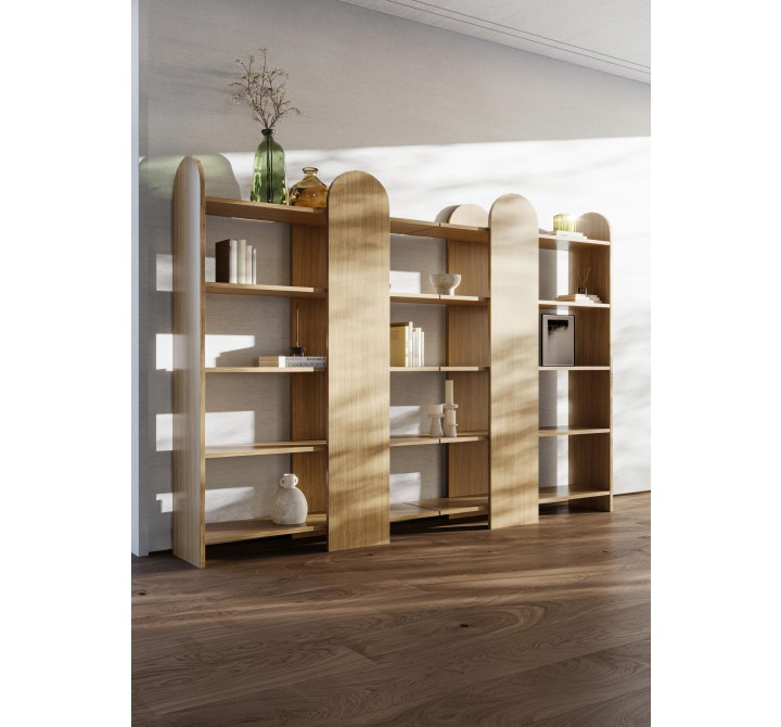 TemaHome Venice Bookcase in Light Oak - Lifestyle