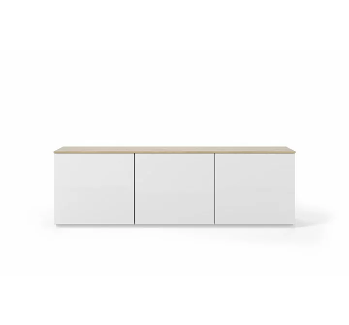 TemaHome Join 180L2 With Base  in Oak & Pure White - Front View