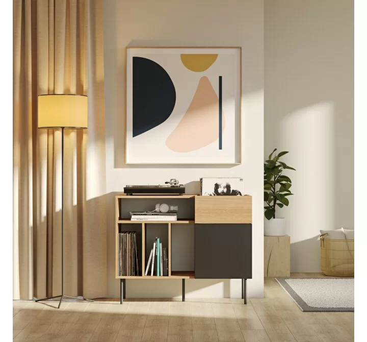 TemaHome Viny Sideboard in Oak & Pure Black - Lifestyle