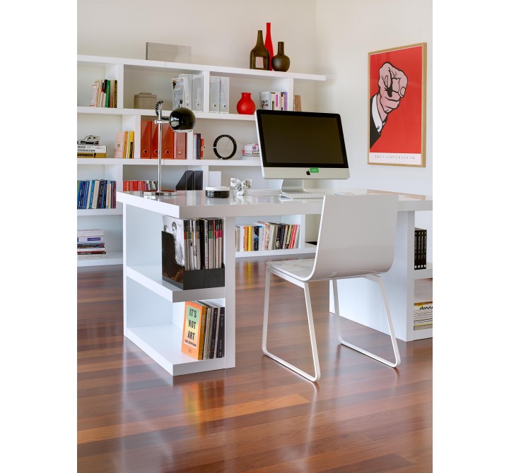 TemaHome Multi 63'' Table Top With Storage Legs in Pure White - Lifestyle