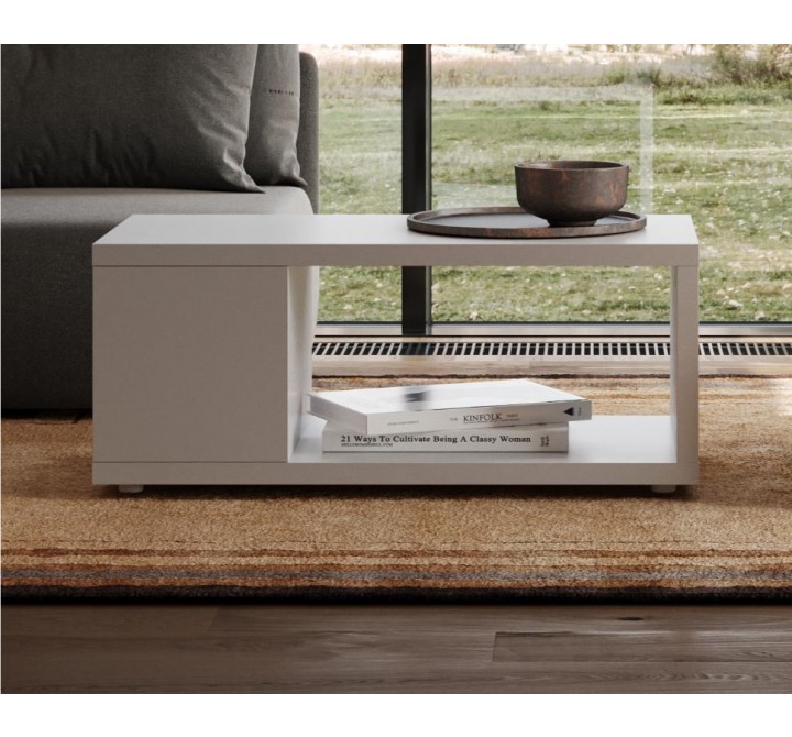 TemaHome Berlin Coffee Table in Pure White - Lifestyle