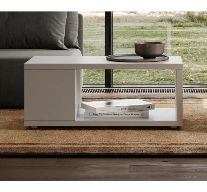 TemaHome Berlin Coffee Table in Pure White - Lifestyle