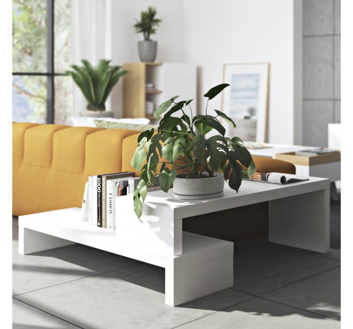 TemaHome Cliff Tv Bench in Pure White - Lifestyle 2