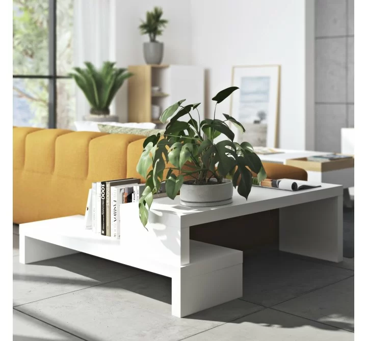 TemaHome Cliff Tv Bench in Pure White - Lifestyle 2