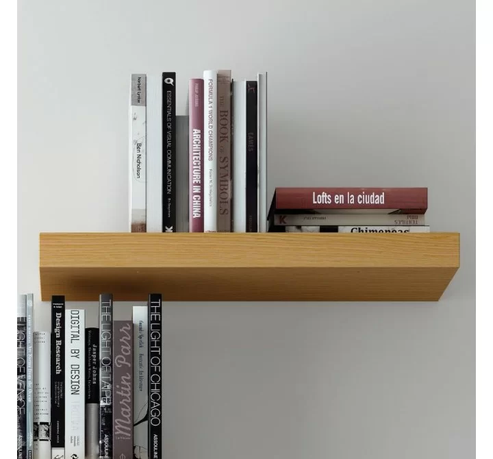 TemaHome Balda 60 Cm Hanging Wall Shelf in Oak - Lifestyle Front
