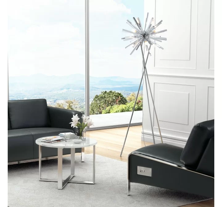 Zuo Modern Savoy Floor Lamp Chrome - Lifestyle