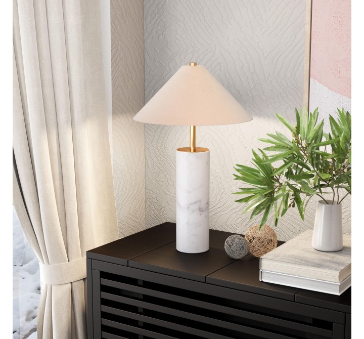 Zuo Modern Ciara Table Lamp Beige And White - Lifestyle