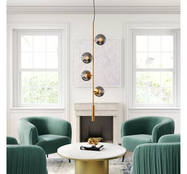 Zuo Modern Zatara Ceiling Lamp Brass - Lifestyle