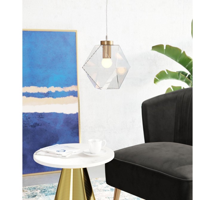 Zuo Modern Jenny Ceiling Lamp Brass - Lifestyle