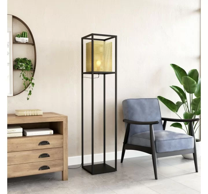 Zuo Modern Yves Floor Lamp Gold And Black - Lifestyle