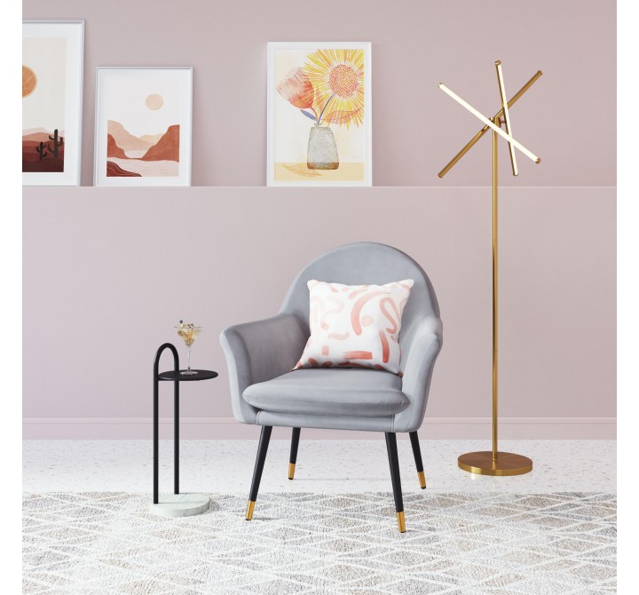 Zuo Modern Garza Floor Lamp Brass - Lifestyle