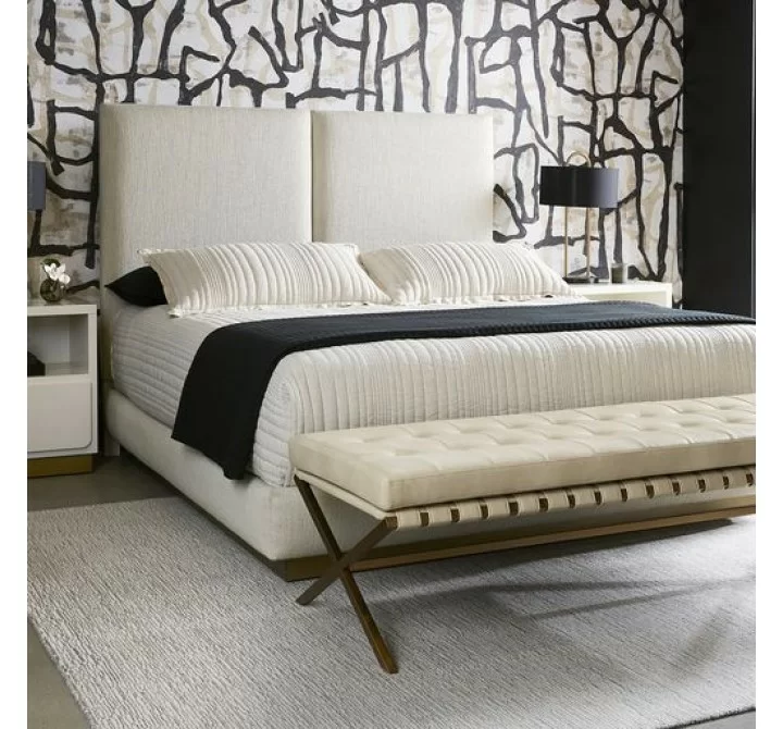 Sunpan Jenkins Bed King in Dazzle Cream - Lifestyle