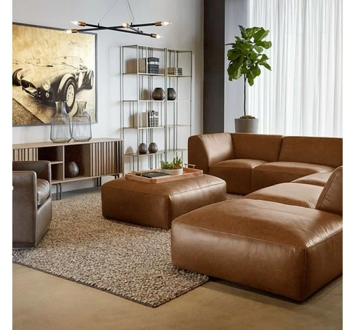 Sunpan Sherway Media Console and Cabinet - Lifestyle