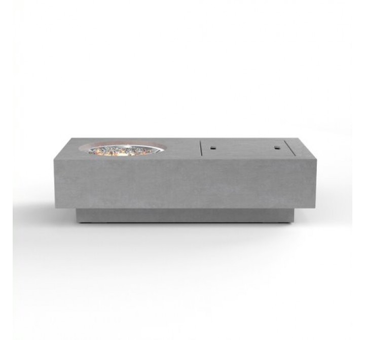 Sunset West Gravelstone Self Contained Tank Rectangular Fire Table- Front Angle