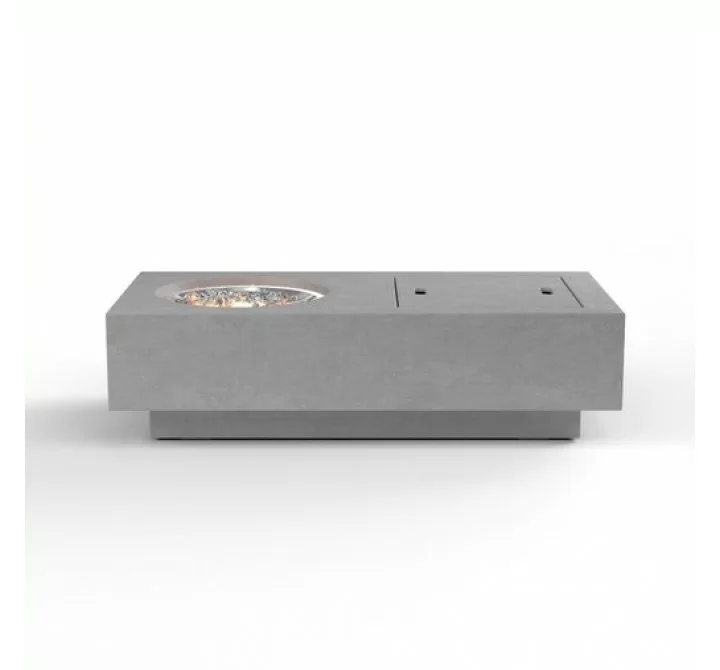 Sunset West Gravelstone Self Contained Tank Rectangular Fire Table- Front Angle