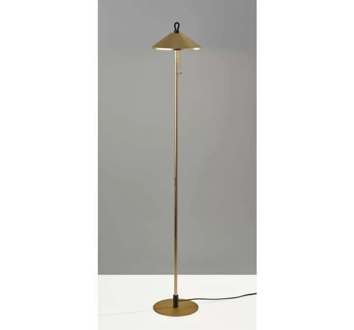 Adesso Kaden Floor Lamp Brass