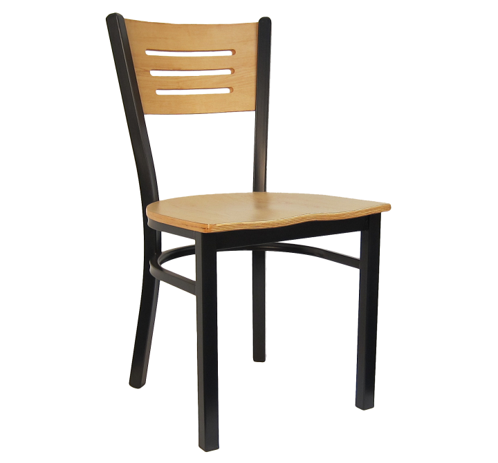 H&D Seating Index Veneer Metal Chair - Set of 2